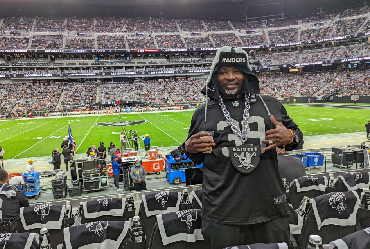 In the stands at the game